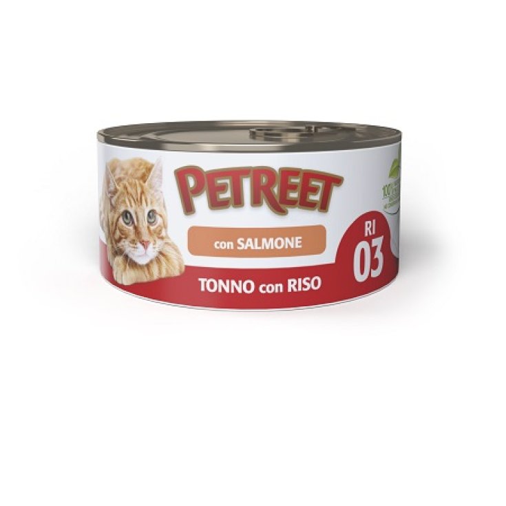 PETREET ARROZ CON ATÚN SALMÓN 85G