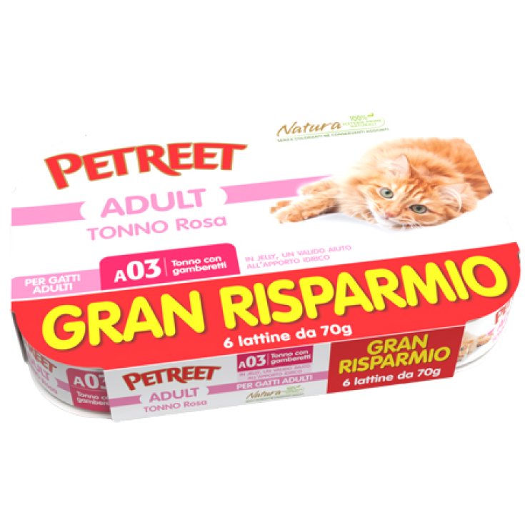 PETREET ATÚN ROSADO CON GAM 6X70G