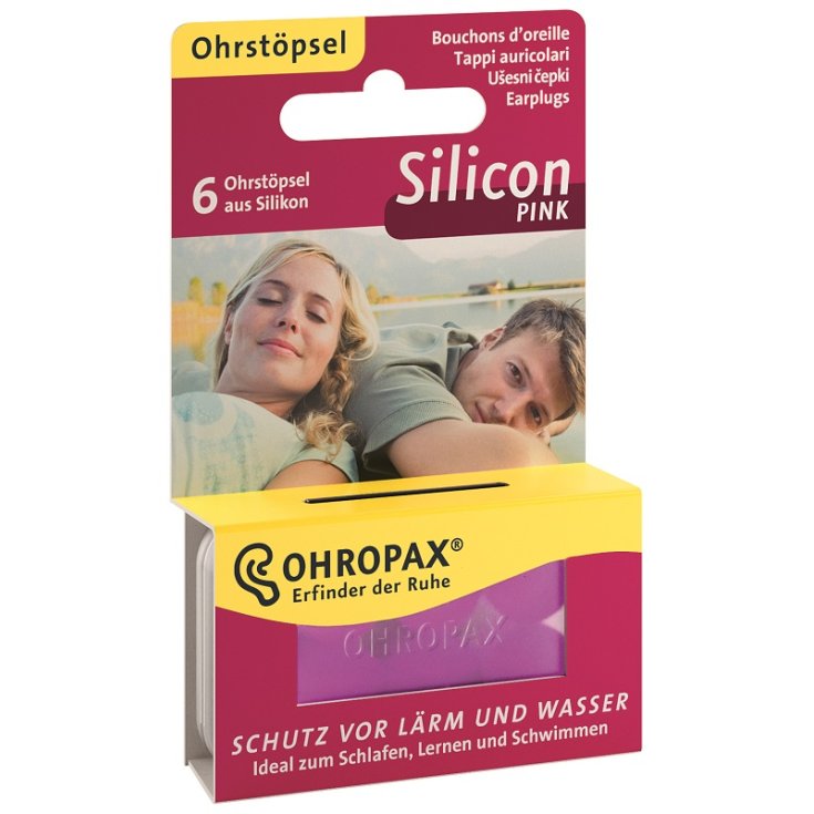 Ohropax Silicon Pink Tappi Auricolari Impermeabili 6 Pezzi
