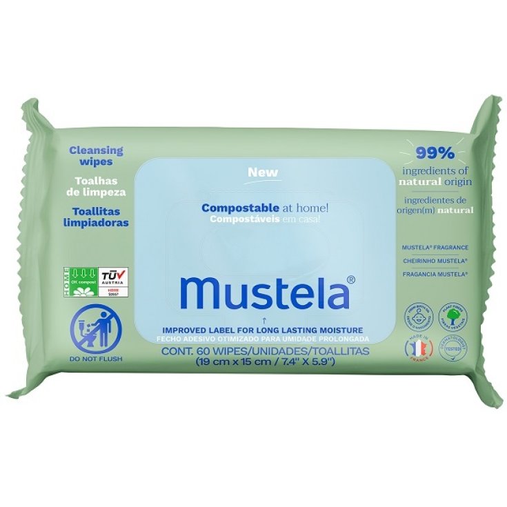 MUSTELA TOALLITAS COMPOST 60UDS