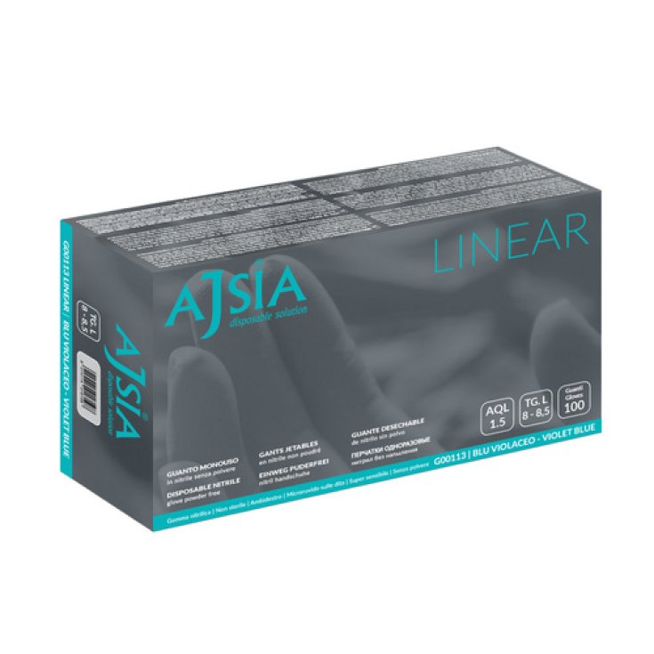 Guanto in Nitrile Tg.L AJSIA LINEAR 100 Pezzi