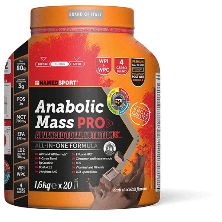 Anabolic&nbsp;Mass PRO Dark Chocolate Named Sport 1600g