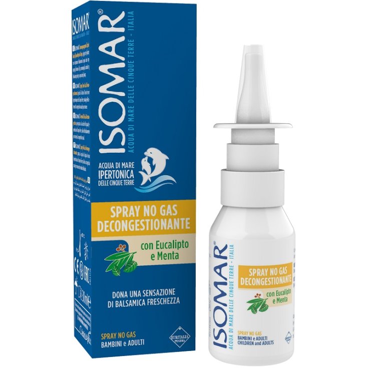 Isomar Spray Nasale Decongestionante No Gas con Eucalipto e Menta 30 ml