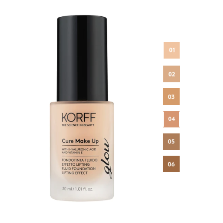 Base de Maquillaje Fluida Efecto Lifting Glow Cure Maquillaje KORFF 01 30ml