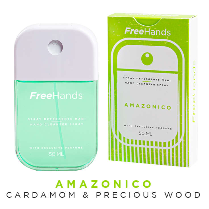 FreeHands Amazonico Spray Limpiador de Manos con Fragancia 50ml