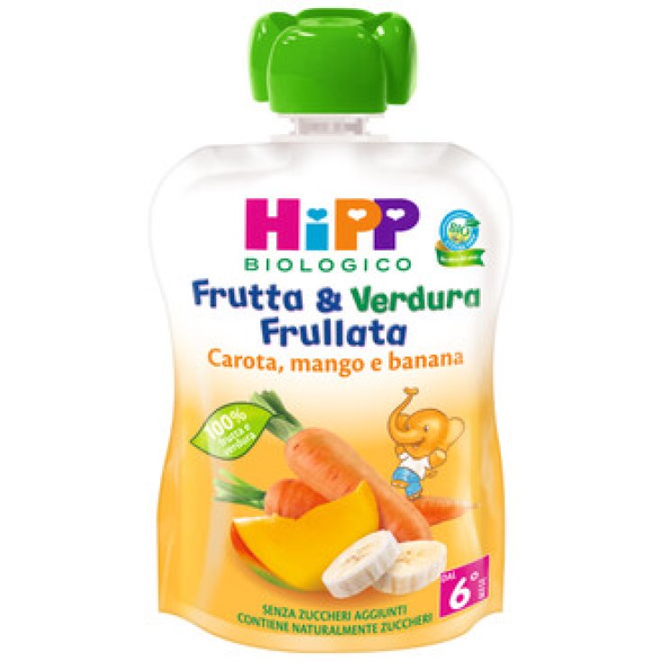 Puré de Frutas y Verduras Zanahoria Mango Plátano HiPP Bio 90g