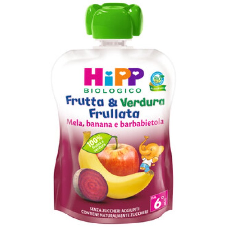 Batido de Frutas y Verduras Manzana Plátano Remolacha HiPP Bio 90g