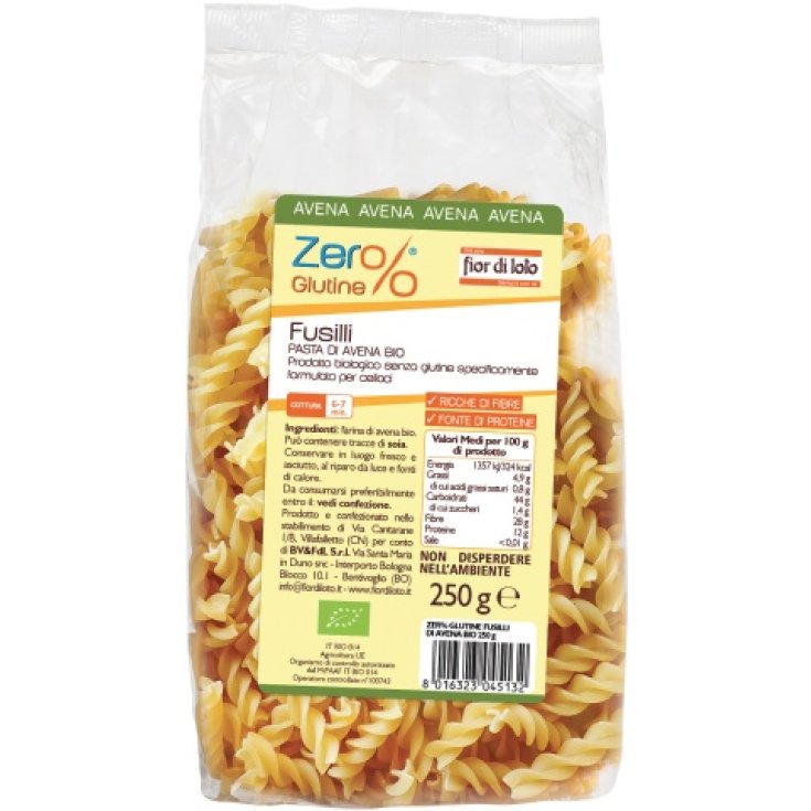 Fusilli De Avena Ecológico Fior Di Loto Zer% Gluten® 250g