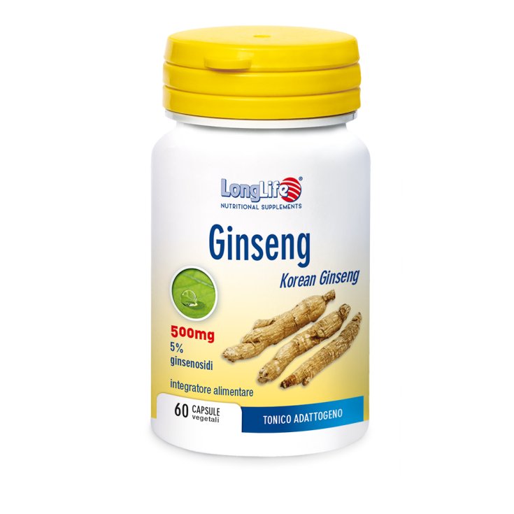 Ginseng 500mg LongLife 60 Cápsulas Vegetarianas