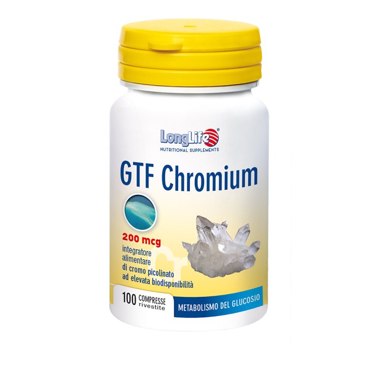 GTF Chromium 200mcg Longlife 100 Comprimidos recubiertos