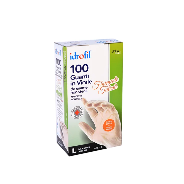 10 Piezas Guantes Vinilo Idrofil