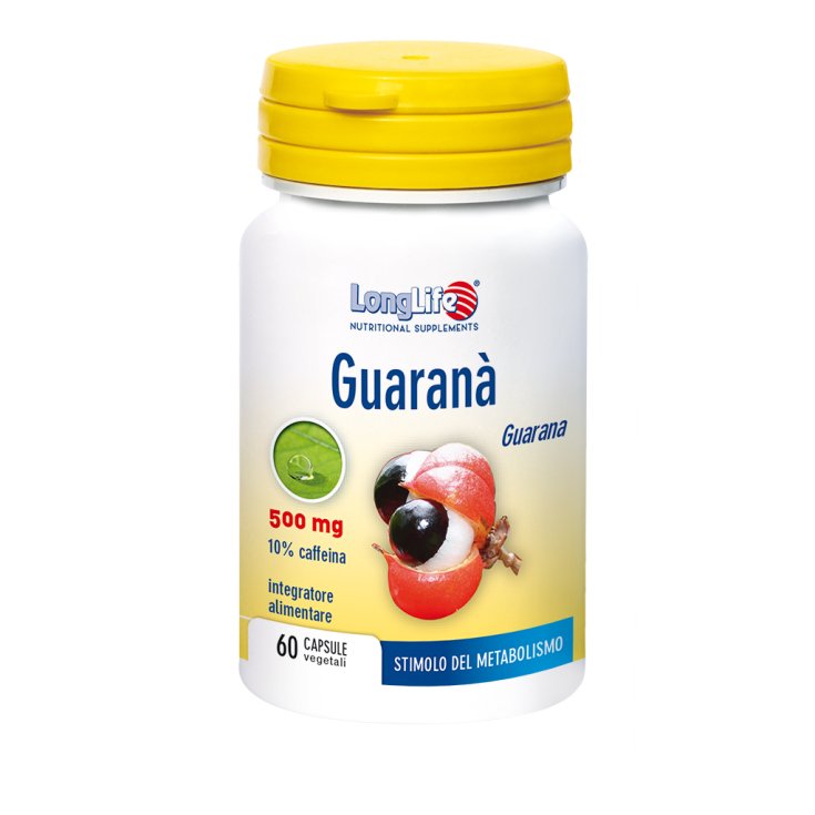 Guaraná 500mg LongLife 60 Cápsulas Vegetarianas