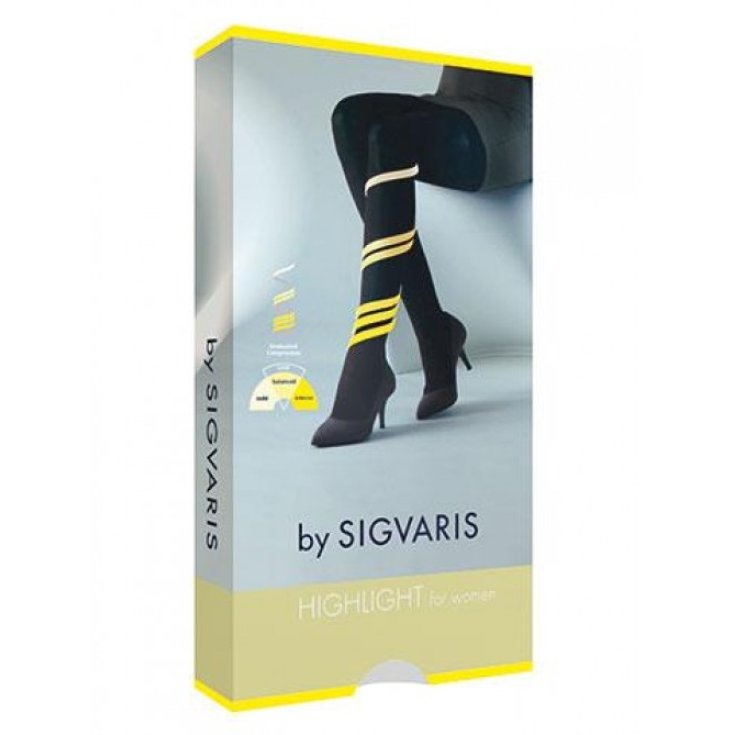 Destacado Para Mujer A La Rodilla Punta Cerrada Talla S Color Negro Sigvaris