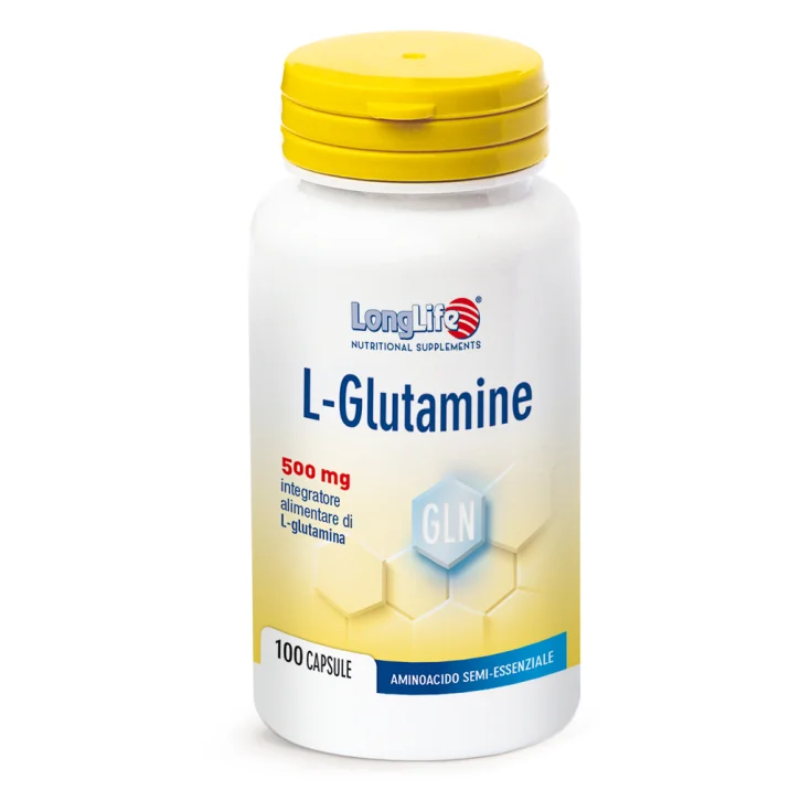 L-Glutamina 500mg LongLife 100 Cápsulas