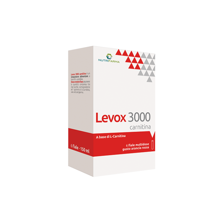 Levox 3000 Carnitina NutriFarma de Aqua Viva 6 Viales Naranja Sangre