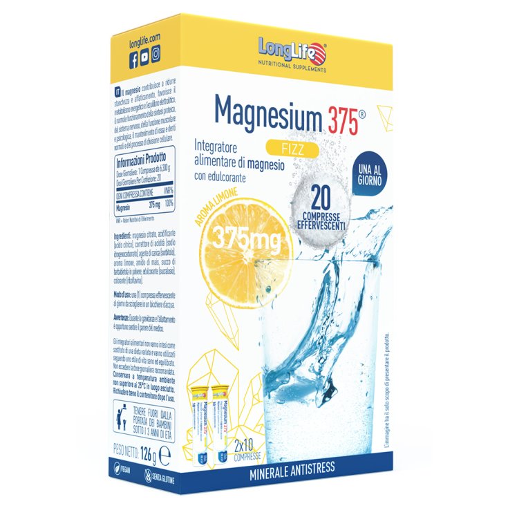 Magnesio 375® FIZZ LongLife 20 tabletas efervescentes