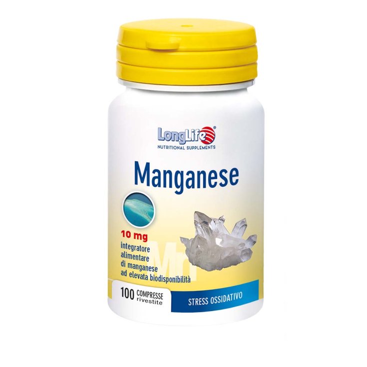 Manganeso 10mg LongLife 100 Comprimidos recubiertos