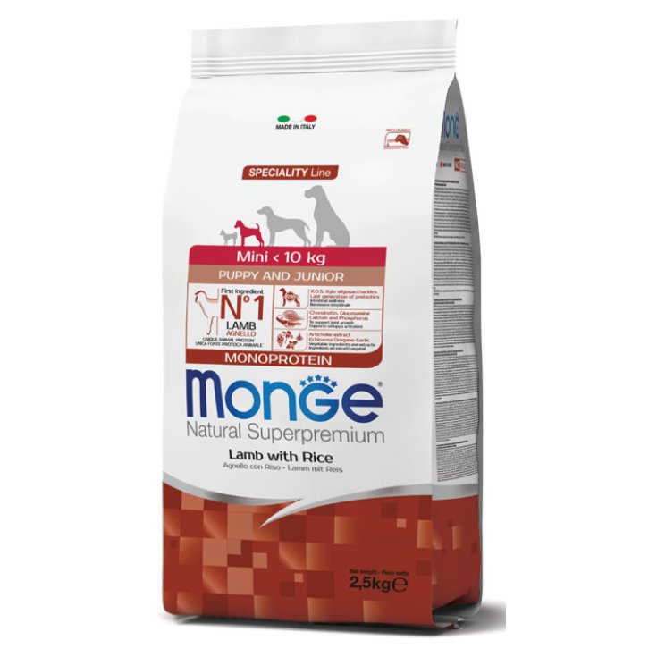Mini Puppy & Junior Monge Cordero y Arroz 2,5Kg