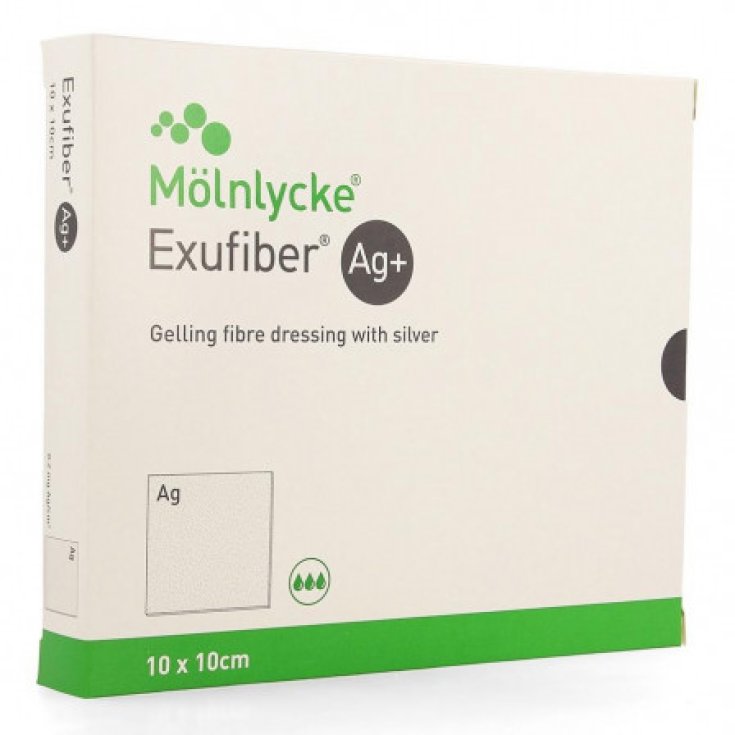 Exufiber Ag + 10X10cm Molnlycke® 10 Piezas