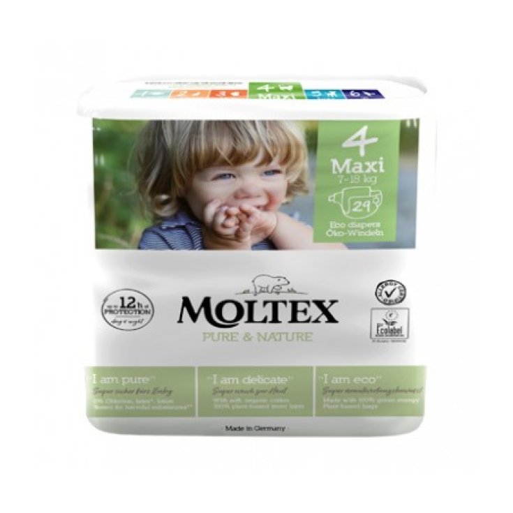 Moltox Pure & Nature Maxi Talla 4 (7-18kg) Ontex 29 Pañales Ecológicos