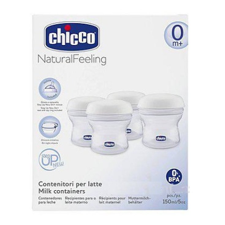 Natural Feeling CHICCO Leche Envases 4 Piezas