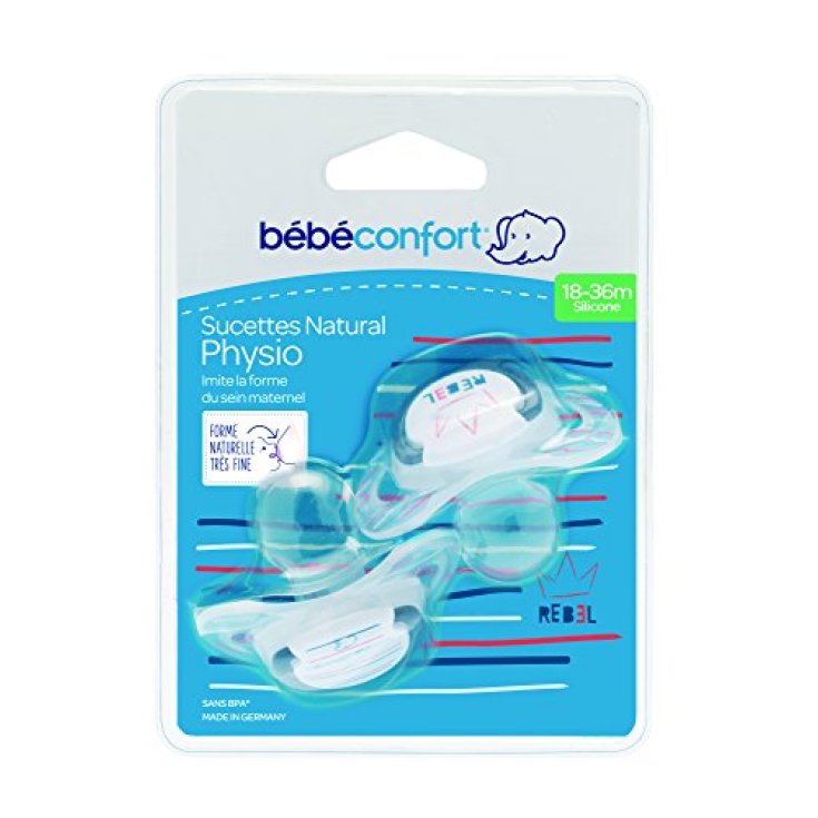 Natural Physio Bebé Confort Rebel 18-36 Meses 2 Chupetes