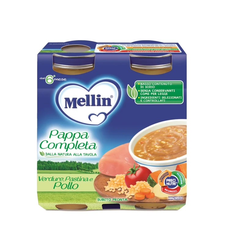 Complete Pappa Verduras Pastina Pollo Mellin 2x250g