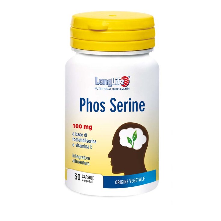 Phos Serine 100mg LongLife 30 Cápsulas Vegetarianas