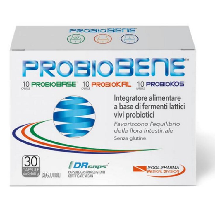 Probiobene Probióticos Pool Pharma 30 Cápsulas