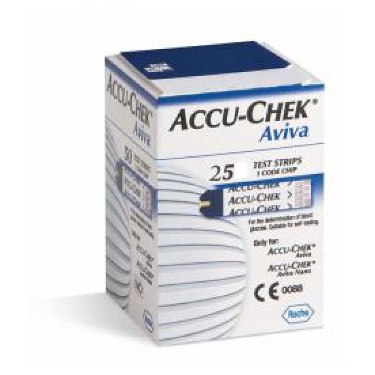 Roche Accu-Chek Aviva tiras reactivas de glucosa en sangre 25 piezas