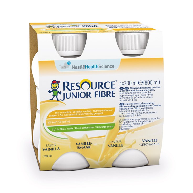 Resource® Junior Fiber Vainilla NestléHealthScience 4x200ml