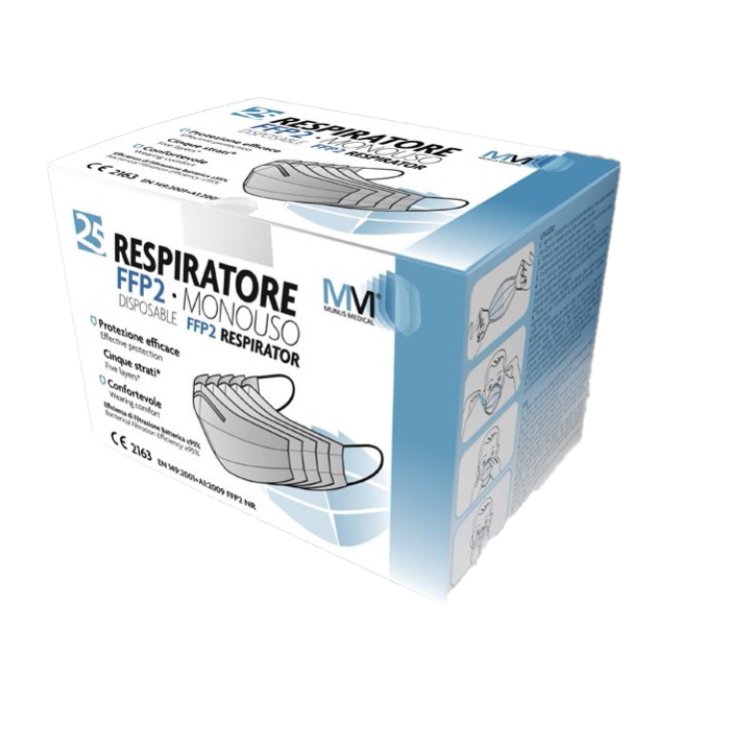 Minus Med Desechable FFP2 Respirador 25 Mascarillas