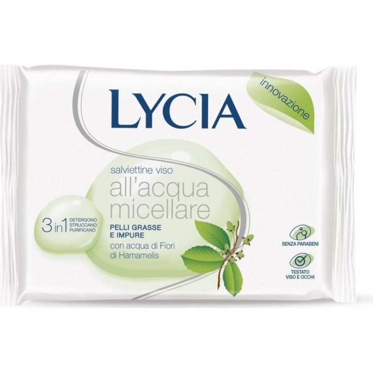 Lycia Agua Micelar Toallitas Piel Grasa 12 Toallitas