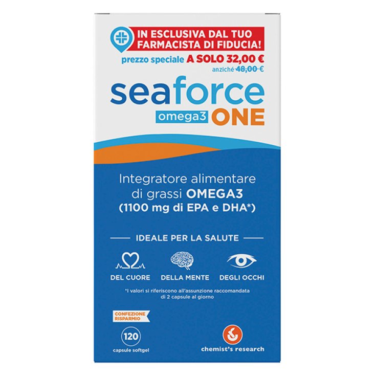 Seaforce One Omega 3 Chemist's Research 120 Cápsulas