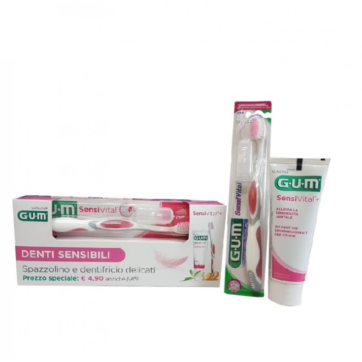 Kit Sensivital + Suncare Gum® 1 cepillo de dientes + pasta de dientes