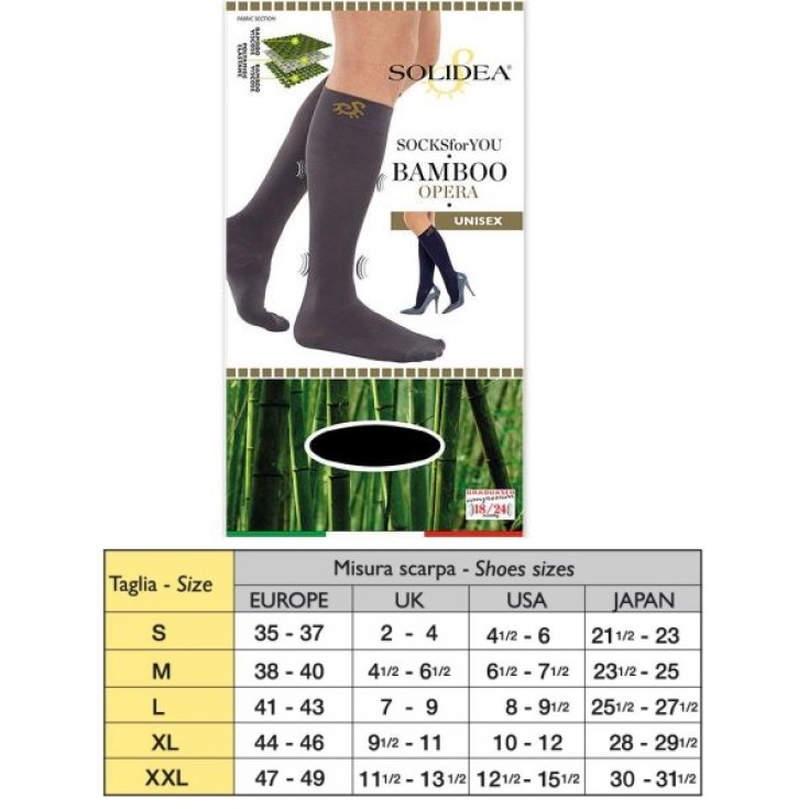 Calcetines For You Bamboo Opera Solidea Azul Marino Talla L