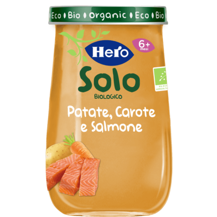 Patatas Homogeneizadas Zanahorias y Salmón Hero 190g