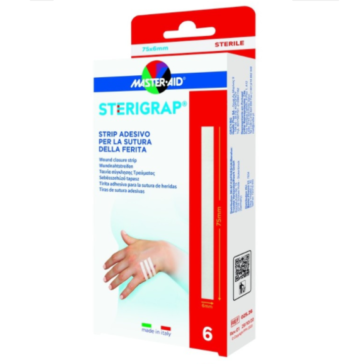 Sterigrap Strip Sutura Adhesiva Heridas Master • Ayuda 6 piezas 6x75mm