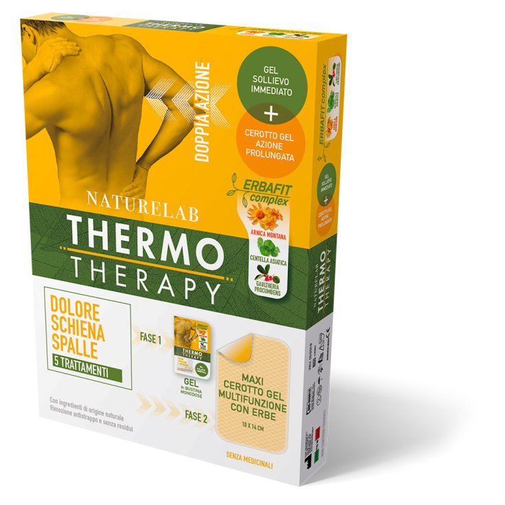 TERMOTERAPIA Espalda Hombros NatureLab 5 Parches + Gel