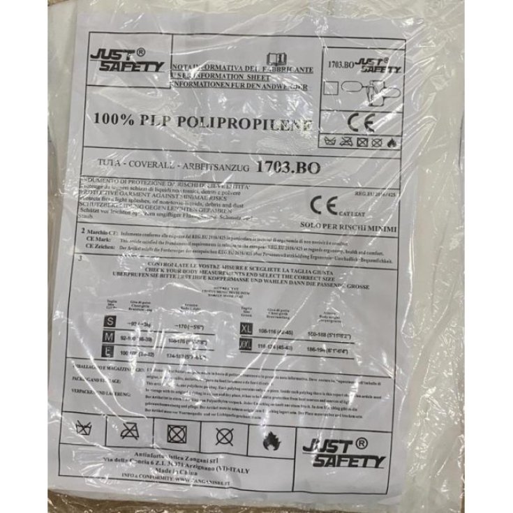 Traje Clase I 100% PLP Polipropileno Talla XL Just Safety