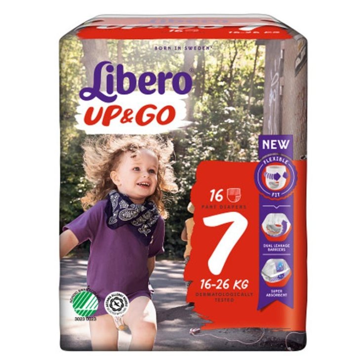 Up & Go Libero® 16 Pañales Bebé Talla 7 16-26Kg