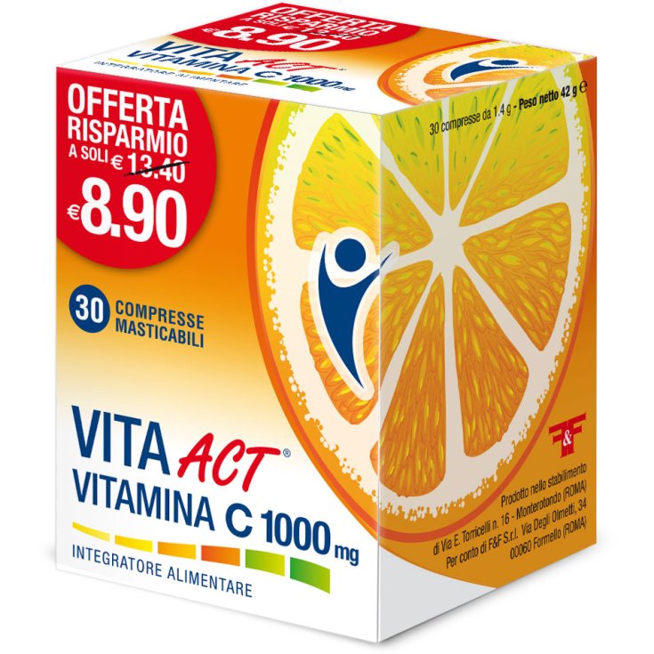 Vita Act Vitamina C 1000mg F&F 30 Comprimidos