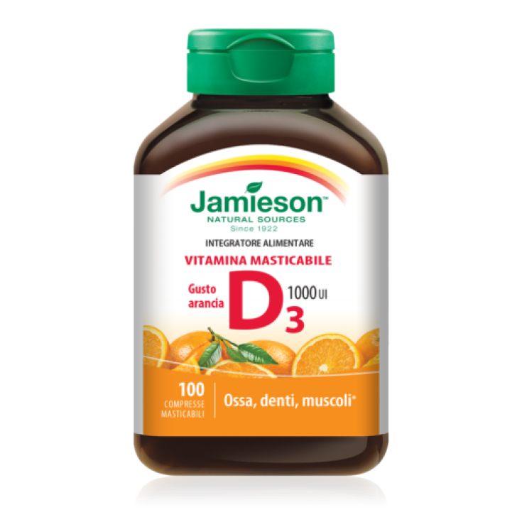 Vitamina D Masticable Jamieson 100 Comprimidos