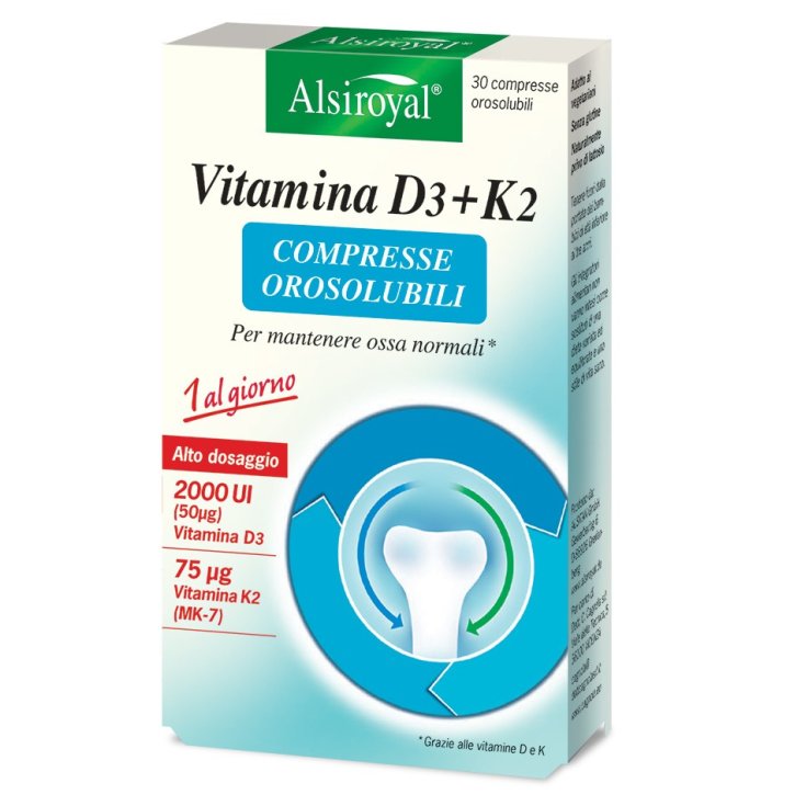 Vitamina D3 + K2 Alsiroyal® 30 Comprimidos