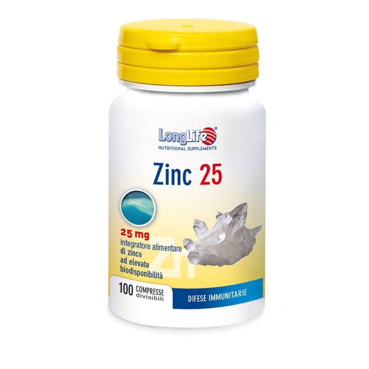Zinc 25 LongLife 100 Comprimidos Divisibles
