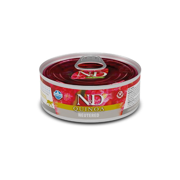 N&D QUINOA HÚMEDA PARA GATOS NEUTERADA 80 GR