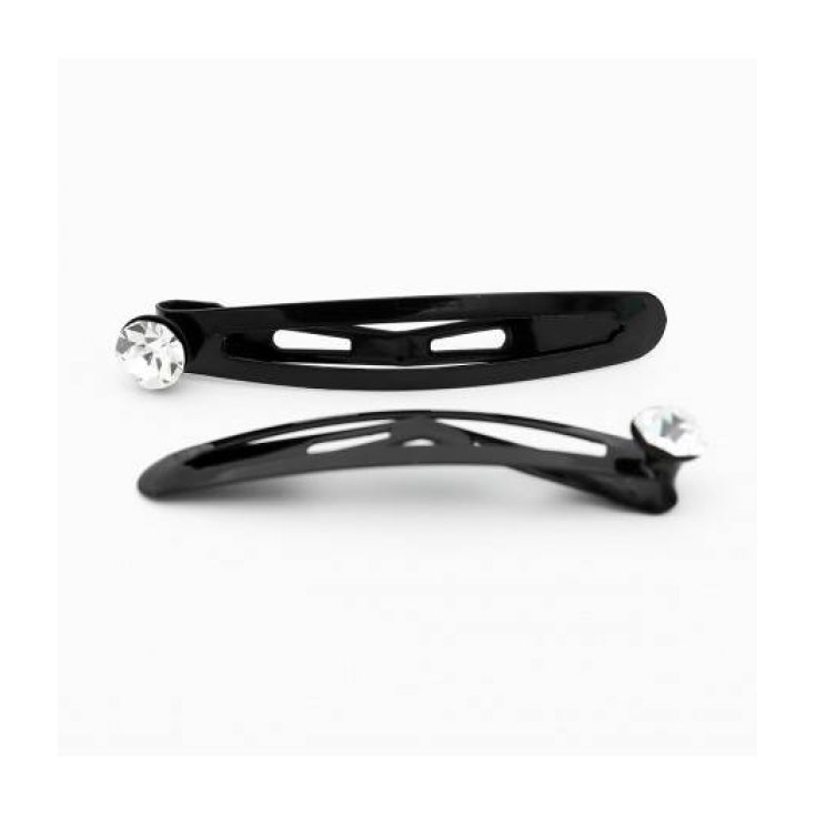 Pinza De Pelo Redonda Con Strass Clic Clac Beauty Idea 2 Piezas
