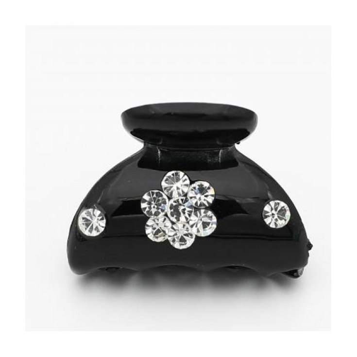Pinza Con Flores Y Strass Black Beauty Idea 1 Pieza