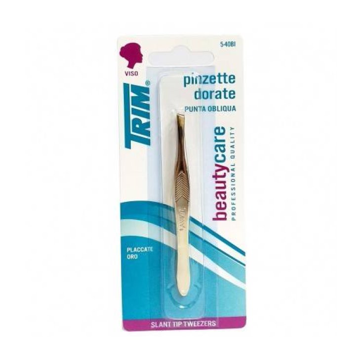 PINZA PESTAÑAS TRIM 5-40BI OBLIQ ORO