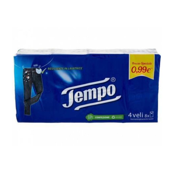 PAÑUELOS TEMPO 4 CAPAS 8 UDS